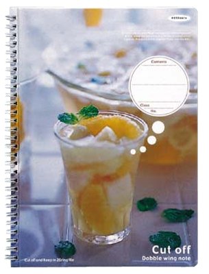 Cover image : ナカバヤシ サイドライン・カットオフ・Wリングノート カフェ&アニマル NWC-55-1 ヨーグルト