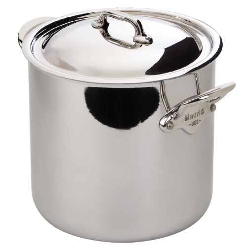 Mauviel M'Cook Ferretic Stainless Steel Stock Pot, 9.1 Quart