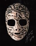 Gerry Cheevers Autographed Mask Photo Boston Bruins HOF - Autographed NHL Helmets and Masks