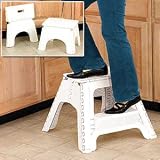 B&R Plastics 101-6B-BLACK EZ Foldz Step Stool