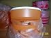 4 Tupperware Orange and White Big Wonders Bowls with Flat Bottoms