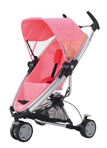 Quinny 72905530 Zapp Xtra Travelsystem mit Liegeposition inklusive Einkaufskorb, Sonnenverdeck, Regenverdeck, Sonnenschirmclip und Adapter für die Babyschale, pink blush