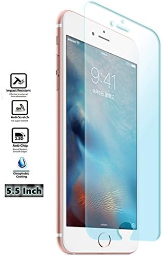iPhone 6s Plus Tempered Glass Screen Protector, Ponvey® 0.26mm [Anti-Blue Light Rounded Edge] 9H Hardness + HD Clear + 3D Touch for Apple 5.5 Inch