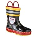 Toddler Rainpals Firefighter Rain Boots - Black