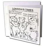 Londons Times Funny Cow Cartoons - Boring Cows aka Milk Duds - Greeting Cards-12 Greeting Cards with envelopes