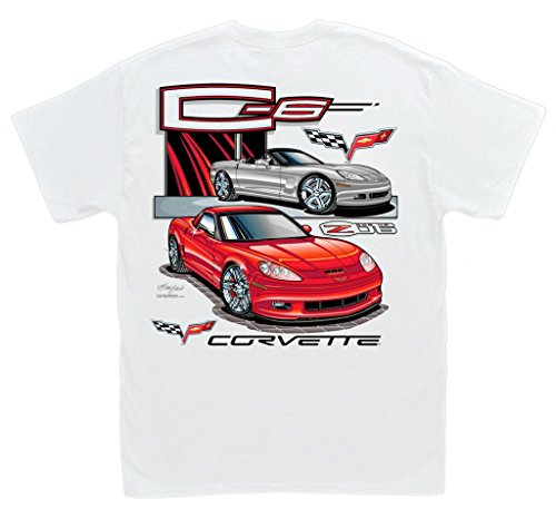 Hot Shirts Men's C6 Chevrolet Corvette T-Shirt - 2005-2013 Z06 ZR1 Grand Sport