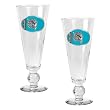 Florida Marlins 2pc Pilsner Glass Set with Baseball on stem - Oval Logo MLB Baseball
