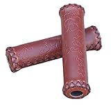 Nirve Island Flower Cruiser Bicycle Handlebar Grips (Brown)