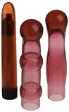 California Exotics Crystalessence Material Passion Kit, 6 Inch Powerful Massager with 2 High Quality Solid Head Sleeves., 1 kit