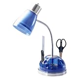 Desk Lamp with Organizer - Blue Shade