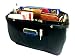 Britney Black with Leopard Interior Handbag Purse Tote Travel Cosmetic Make-Up Bag Organizer Insert 