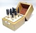 GROBET CARBIDE BUR SET BEAR CUT BURS 1/4" SHANK SET OF 8