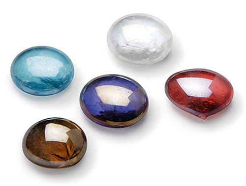 Childrens Toyshop  Spielwaren : Gütermann / KnorrPrandell 6901883 - Glasnuggets 20x18mm bunt irisierend, 200g/Pack