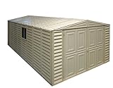 UPC 638801012146 product image for Duramax 01214 Vinyl Garage Shed with Foundation and Window, 10 by 21-Inch | upcitemdb.com