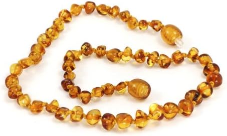 Baltic Amber Baby Teething Necklace in Honey, Small