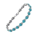 X - Reversible Heart Mosaic Tuquoise Bracelet