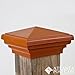 4x4 (Nominal) Cedar Color Pyramid Post Cap - with 10 Year Warranty - Free Shipping