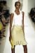 $2890 New CAROLINA HERRERA Tan Yellow Trim Skirt 12