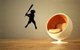 Wall Mural Vinyl Sticker Little Boy Playing Baseball G102 Wall Mural Vinyl Sticker Little Boy Playing Baseball G102