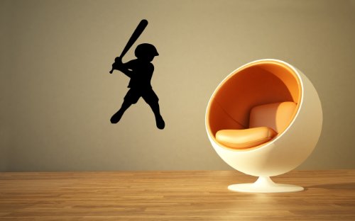 Wall Mural Vinyl Sticker Little Boy Playing Baseball G102
