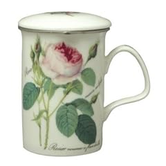 Roy Kirkham Redoute Rose Teetasse mit Sieb und Deckel