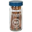 Morton & Bassett Organic Cinnamon Sticks, 1.1-Ounce Jars (Pack of 3)