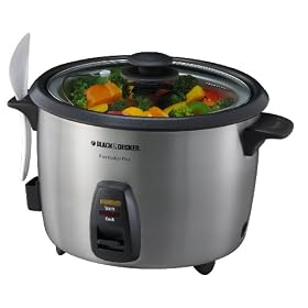 Black and Decker RC866 20-Cup Rice Cooker Steamer, Silver by Black & Decker