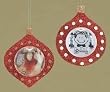 Pack of 12 'Twas the Night Red Glittered Photo Frame Christmas Ornaments 4"