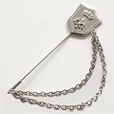 アクセサリー通販専門店ランキング10位 ReiZ 紋章シールドのチェーン付きラペル・ピンブローチSV VBC038 アクセサリー通販専門店ランキング10位 ReiZ 紋章シールドのチェーン付きラペル・ピンブローチSV VBC038