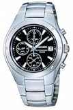 Image of Seiko Black Dial Chronograph Watch