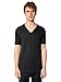 American Apparel Unisex Tri-Blend Short Sleeve V-Neck, Tri/Black, Large