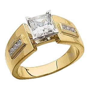 14Kt Yellow Gold Ladies Engagement Ring (Center stone is not included)