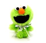 Furyu Official Sesame Street Polka Dot Ribbon Elmo Plush Strap - 3274 - Green