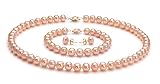 Pink 7-8mm AA Freshwater Pearl Set 23 inch Matinee Length
