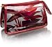 Cris Notti Red Bamboo Square Cosmetic Bag