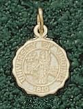 Anderson Jewelry Virginia Cavaliers Official Seal 1/2 Gold Charm