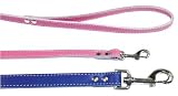 Signature Leather Leads 1/2 in. Blue