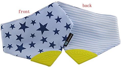 HPYP 1PCS Soft Cotton Baby Bandana Bibs - Neckerchew Classic Chic Teething Bib- Best for Teething &amp; Drooling (Start )