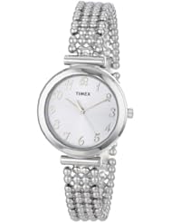 Timex Womens T2P2049J Elevated Classics Dress Silver-Tone Bracelet Watch