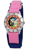 Disney Kids “The Princess and the Frog Time Teacher Pink Velcro Watch # D876S503