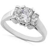 1 1/4ctw 14k White Gold Diamond Engagement Ring (H-I/VS-SI)
