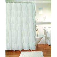 Gypsy Ruffled Shower Curtain White