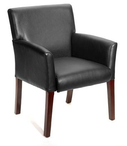 Black Executive Box Arm Chair Guest Seating