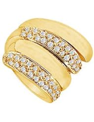 Diamond By-pass Ring 14K Yellow Gold - 1.00 CT Diamonds
