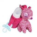 Tuc Tuc Pink Baby Bottle and Pacifier Holder. Natural Berries Collection.