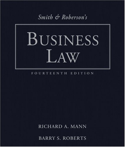 Textbook - Smith and Roberson's Business Law