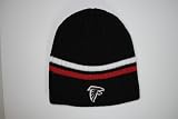Atlanta Falcons Reebok Black Two Stripe Knit Beanie Winter Hat Cap
