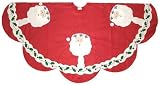 48 Red Jolly Santa Claus & Holly Christmas Tree Skirt