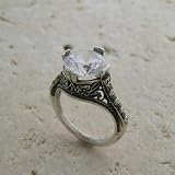 41Y4qWMAzBL. SL160  14k White Gold Romantic Art Nouveau Style Ring