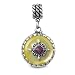 Carolyn Pollack Mixed Metal Gold Mother of Pearl Reversible Modern Traditions Charm - Fits Pandora European Charm Bracelets